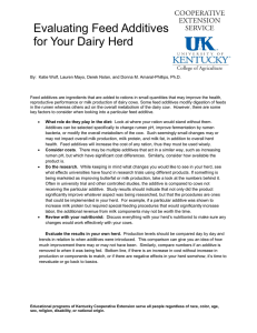 Evaluating Feed Additives for Your Dairy Herd