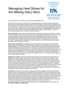 Managing Heat Stress for the Milking Dairy Herd