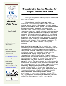 Understanding Bedding Materials for Compost Bedded Pack Barns Kentucky Dairy Notes