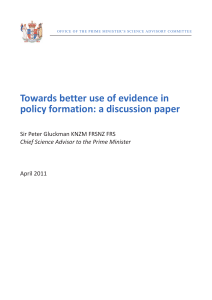 Towards better use of evidence in policy formation: a discussion paper