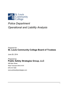Police Department Operational and Liability Analysis