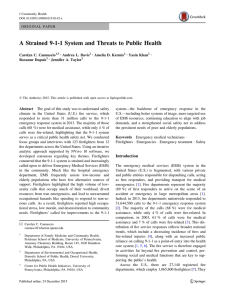 A Strained 9-1-1 System and Threats to Public Health