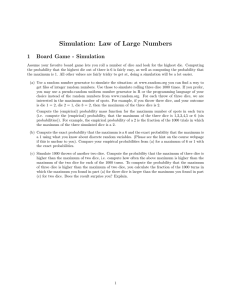Simulation: Law of Large Numbers 1 Board Game - Simulation