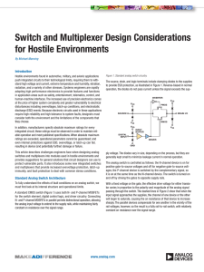 Switch and Multiplexer Design Considerations for Hostile Environments Introduction