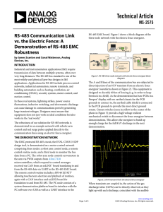 Technical Article RS-485 Communication Link MS-2575