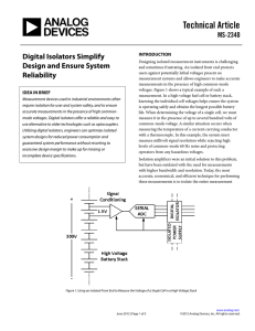 Technical Article Digital Isolators Simplify Design and Ensure System MS-2340