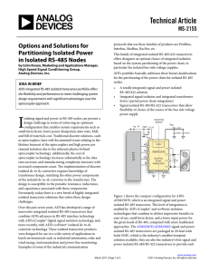 Technical Article Options and Solutions for Partitioning Isolated Power MS-2155