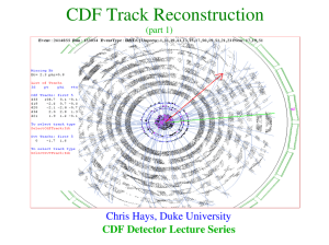 CDF Track Reconstruction Chris Hays, Duke University  CDF Detector Lecture Series DØ