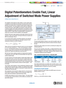 Digital Potentiometers Enable Fast, Linear Adjustment of Switched Mode Power Supplies  |