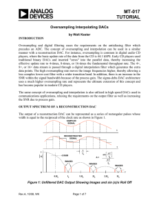 MT-017 TUTORIAL  Oversampling Interpolating DACs