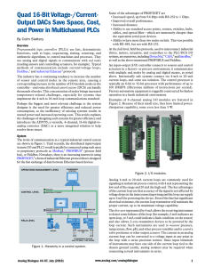 Quad 16-Bit Voltage-/Current- Output DACs Save Space, Cost,