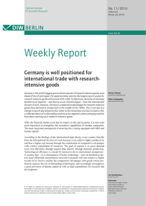 Weekly Report Germany is well positioned for international trade with research- intensive goods