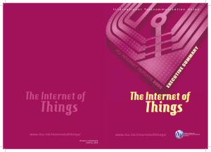 Things The Internet of EXECUTIVE SUMMARY ITU INTERNET REPOR