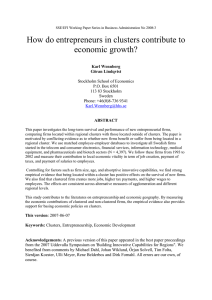 How do entrepreneurs in clusters contribute to economic growth?