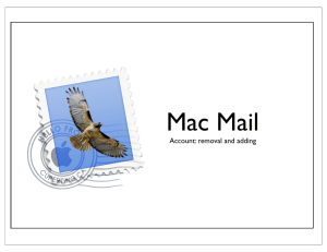 Mac Mail Account: removal and adding