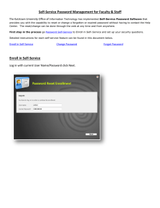 Self-Service Password Management for Faculty &amp; Staff