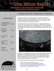 Computer Music &amp; Visualization Conference In this Issue: