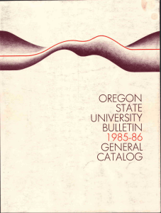OREGON 1985-86 CATALOG GENERAL