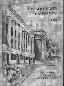 OREGON STATE UNIVERSITY BULLETIN M