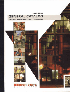 GENERAL CATALOG OREGON STATE 1999-2000 STATE