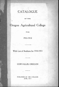Li CATALOGUE Oregon Agricultural College P11-1912