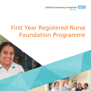 First Year Registered Nurse Foundation Programme Oxford University Hospitals NHS Trust