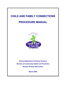 CHILD AND FAMILY CONNECTIONS PROCEDURE MANUAL