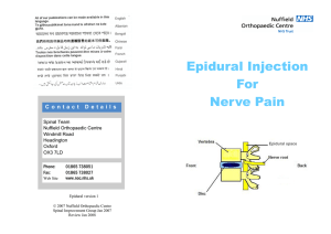 Epidural Injection For Nerve Pain