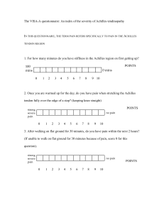 The VISA-A questionnaire: An index of the severity of Achilles... I , A