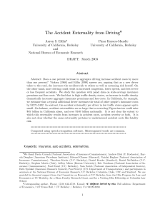 The Accident Externality from Driving