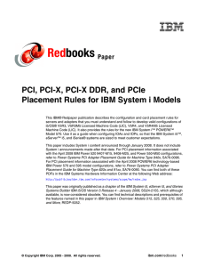 Red books PCI, PCI-X, PCI-X DDR, and PCIe