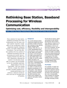 2002 Rethinking Base Station, Baseband Processing for Wireless