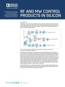 RF AND MW CONTROL PRODUCTS IN SILICON