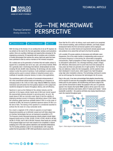 5G—THE MICROWAVE PERSPECTIVE TECHNICAL ARTICLE