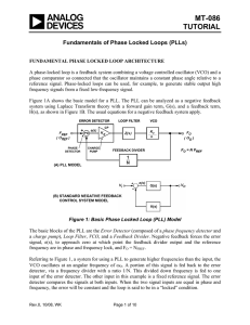 MT-086 TUTORIAL  Fundamentals of Phase Locked Loops (PLLs)