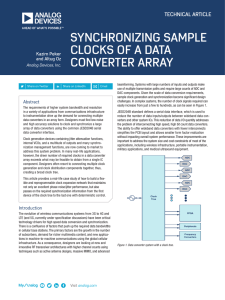 SYNCHRONIZING SAMPLE CLOCKS OF A DATA CONVERTER ARRAY TECHNICAL ARTICLE