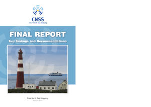 FINAL REPORT Key findings and Recommendations Clea North Sea Shipping March 2014