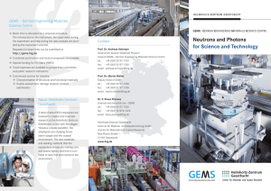 GEMS – German Engineering Materials Science Centre