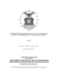 EXPERIMENTAL  DEMONSTRATION  OF  AN  ALGORITHM ... DETECT  THE  PRESENCE  OF  A ... THESIS