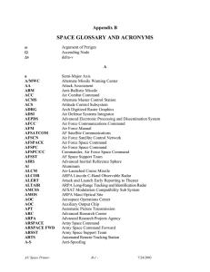 SPACE GLOSSARY AND ACRONYMS Appendix B