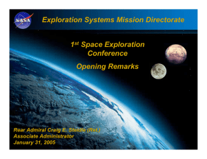Exploration Systems Mission Directorate 1 Space Exploration Conference