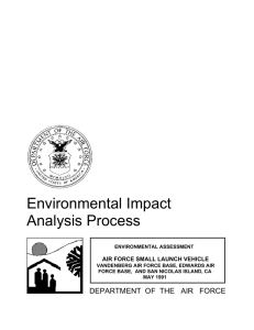 Environmental Impact Analysis Process AIR FORCE SMALL LAUNCH VEHICLE