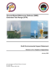 Ground-Based Midcourse Defense (GMD) Extended Test Range (ETR) Draft Environmental Impact Statement