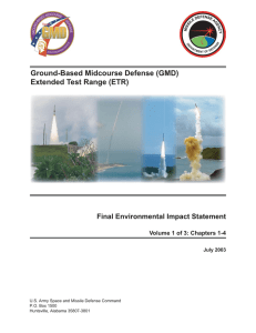 Ground-Based Midcourse Defense (GMD) Extended Test Range (ETR) Final Environmental Impact Statement