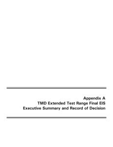 Appendix A TMD Extended Test Range Final EIS