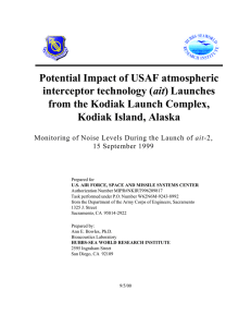 Potential Impact of USAF atmospheric ait from the Kodiak Launch Complex,