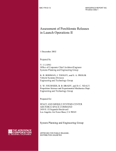 Assessment of Perchlorate Releases in Launch Operations II