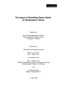 The Impact of Deorbiting Space Debris on Stratospheric Ozone