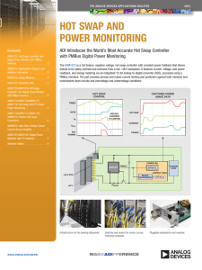 hoT sWAp AnD poWeR MoniToRing with PMBus Digital Power Monitoring