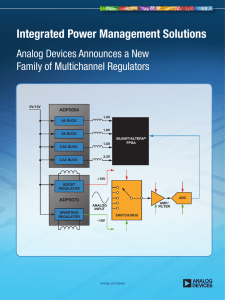 Integrated Power Management Solutions Analog Devices Announces a New ADP5054